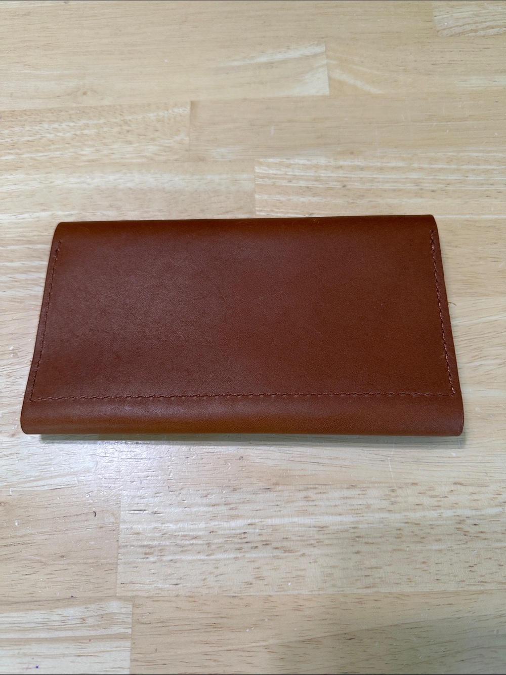 Portland Leather Burnt Sienna Leather Long Bifold Wallet - Picture 2 of 13